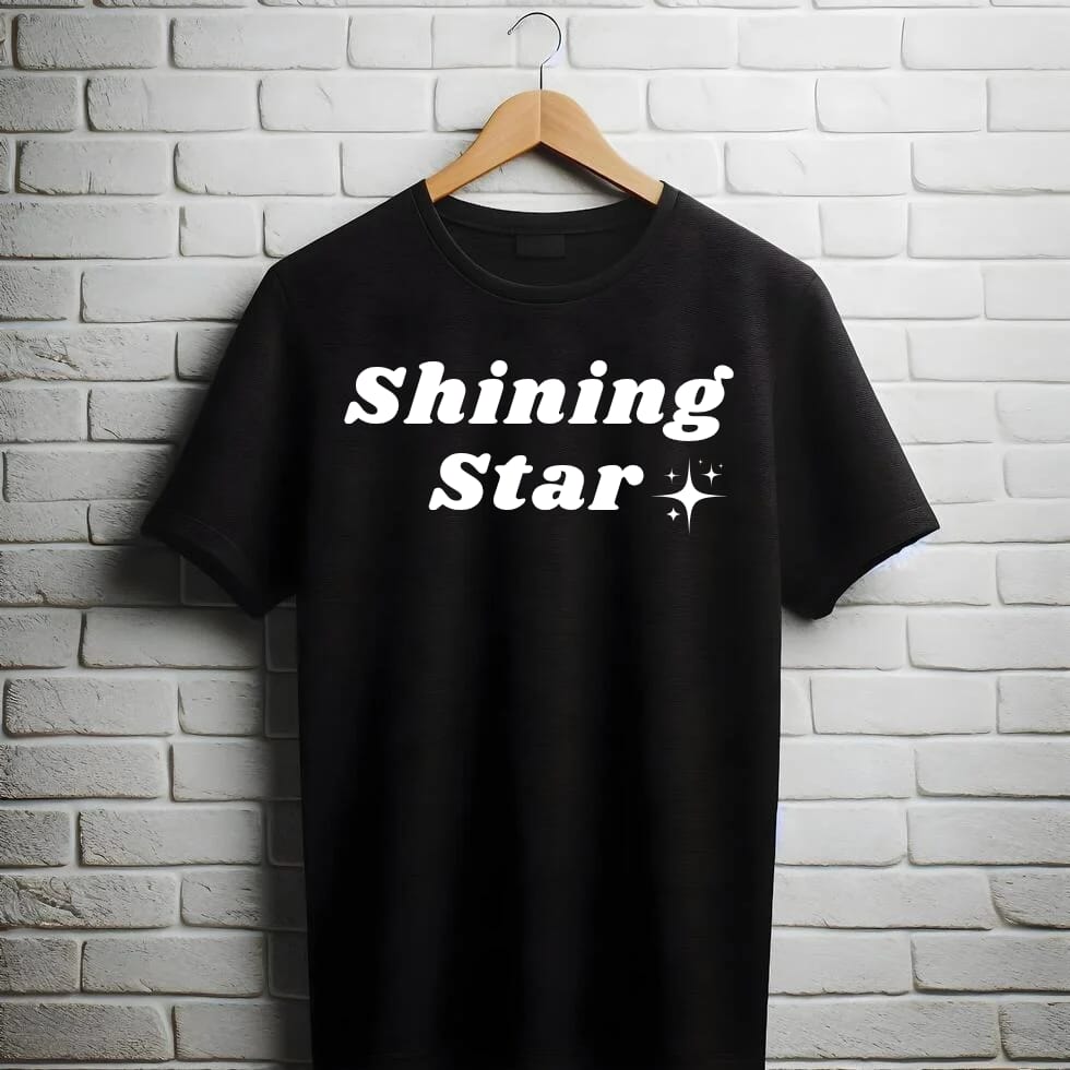 Shinning Star T-Shirt Design ( Pure Cotton )