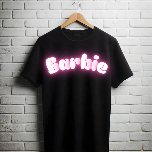 Barbie text T-Shirt Design ( Pure Cotton )